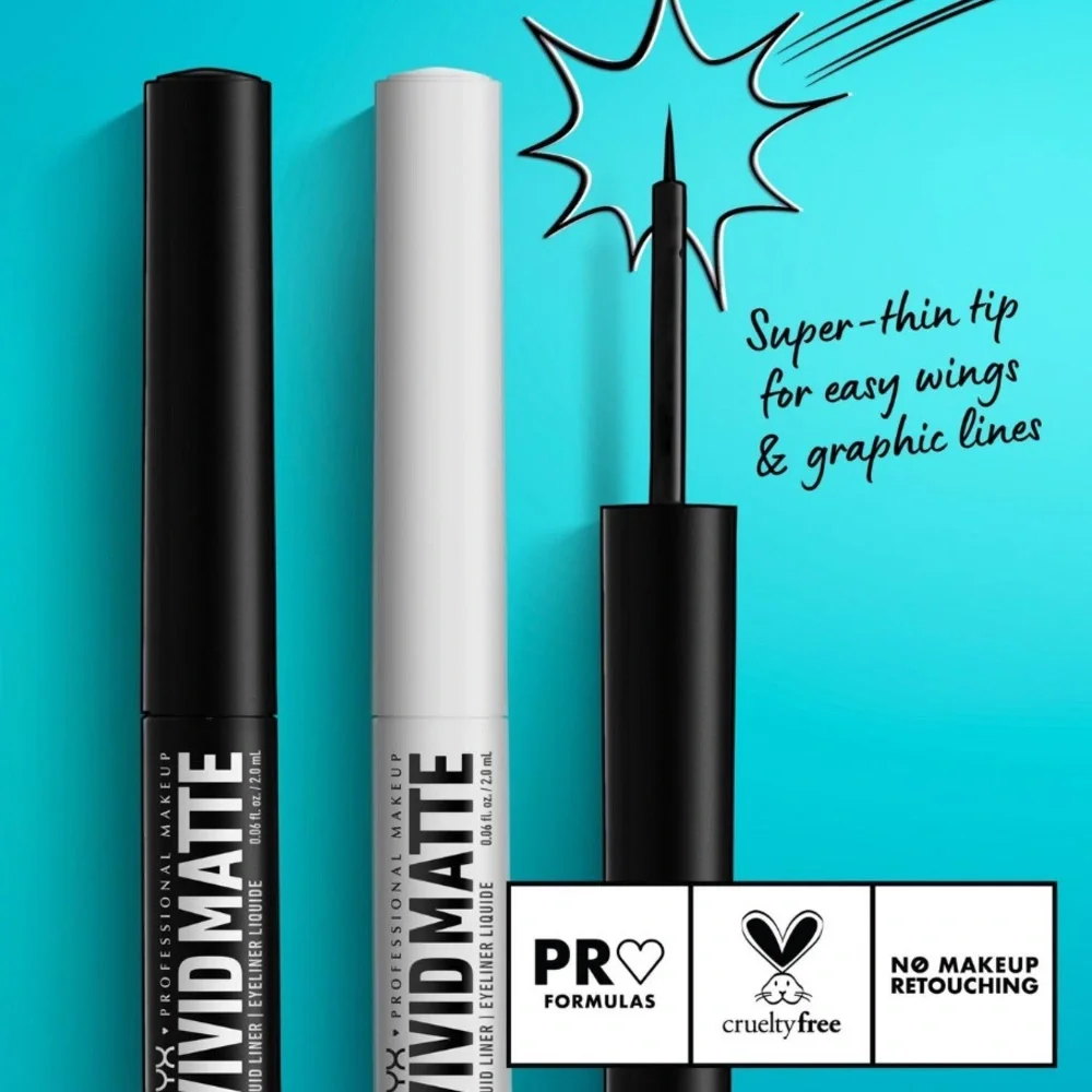 $6❤️‍🔥 NYX Vivid Matte Longwear Liquid Eyeliner BLACK 👁️ NEW IN BOX